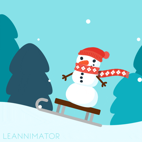 Sledding GIF by Leannimator